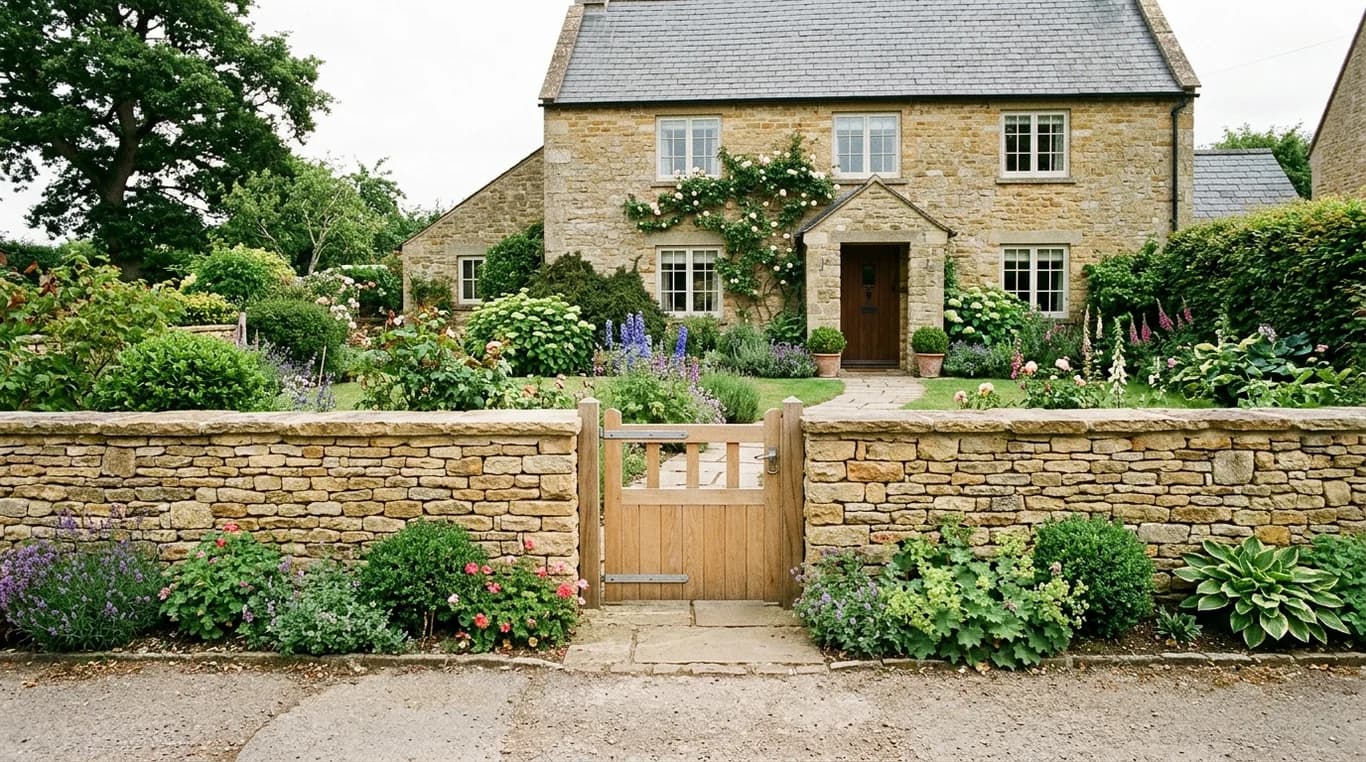 Natural Stone Boundary Wall
